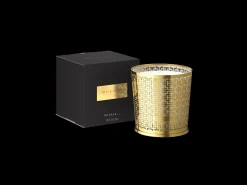Large Black Oudh Scented Candle With Metal Sleeve
