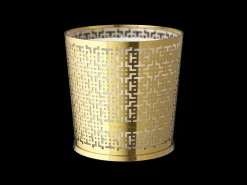Large Black Oudh Scented Candle With Metal Sleeve