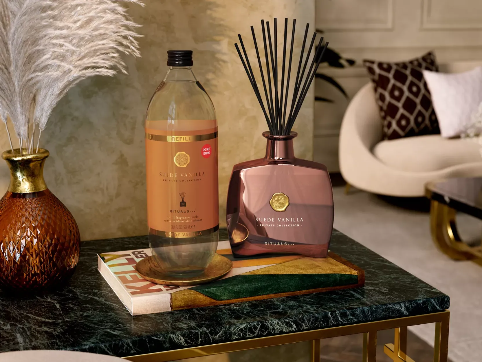 Suede Vanilla Refill Fragrance Sticks