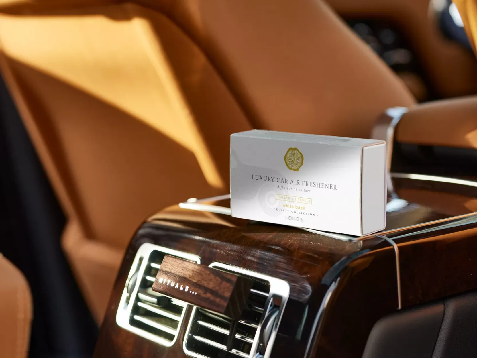 White Basil Car Air Freshener