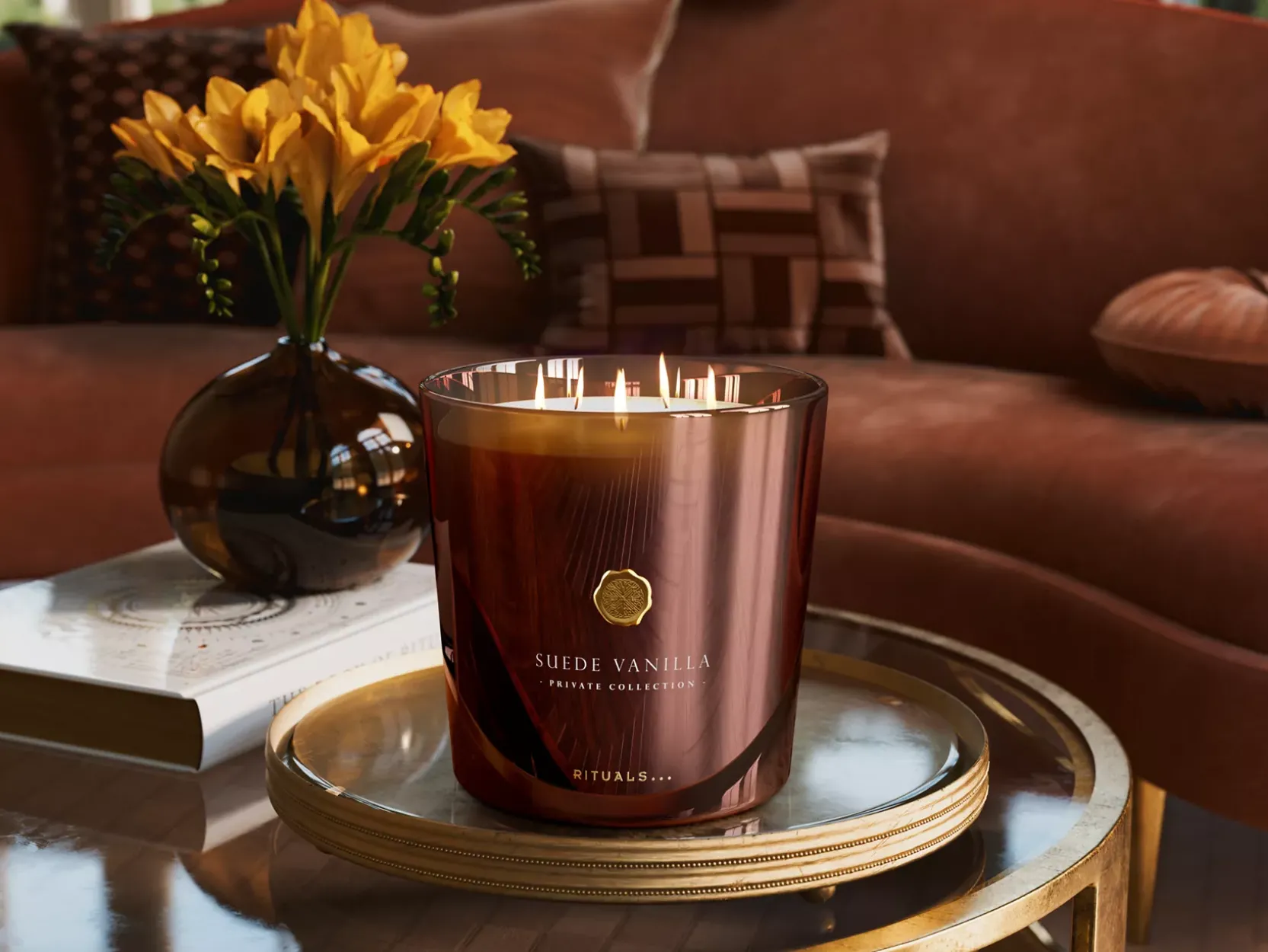 XL Suede Vanilla Scented Candle